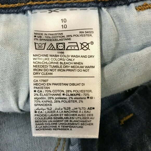 Old Navy Womens Mid Rise  Denim Blue Tapered Leg Jeans Size 10 - Picture 6 of 8